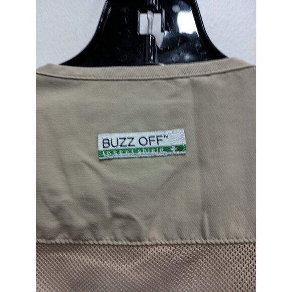 ExOfficio Mens Fishing Utility Cargo Vest XL Khaki Buzz Off Insect Repellent - Picture 8 of 9